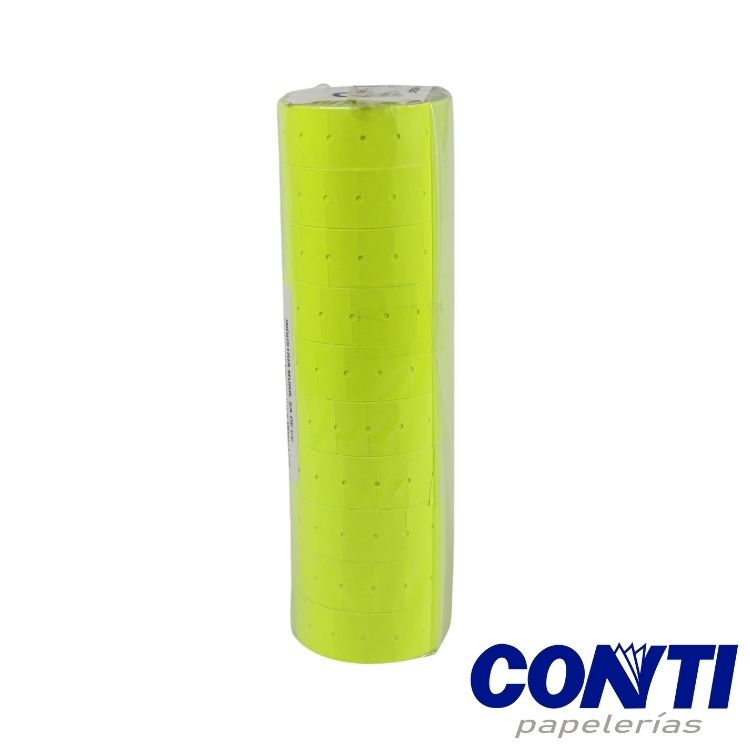 [3] Rollo etiqueta térmica Para etiquetadora Trak Amarillo Fluoresente