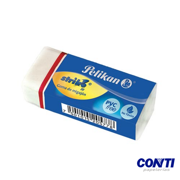 Goma Migajón Pelikan Blanco Strike 20