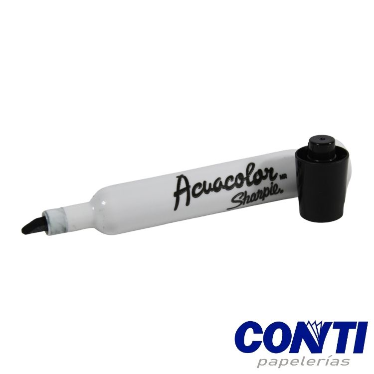 Marcador base agua punta cincel Acuacolor Sharpie Negro C/1 2184197