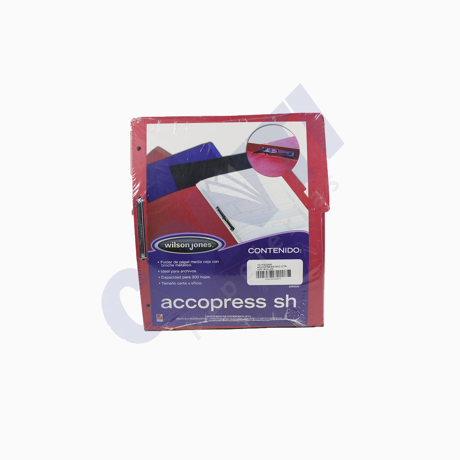 Carpeta broche Accopress Wilson Jones Carta 300 hojas Rojo P4557