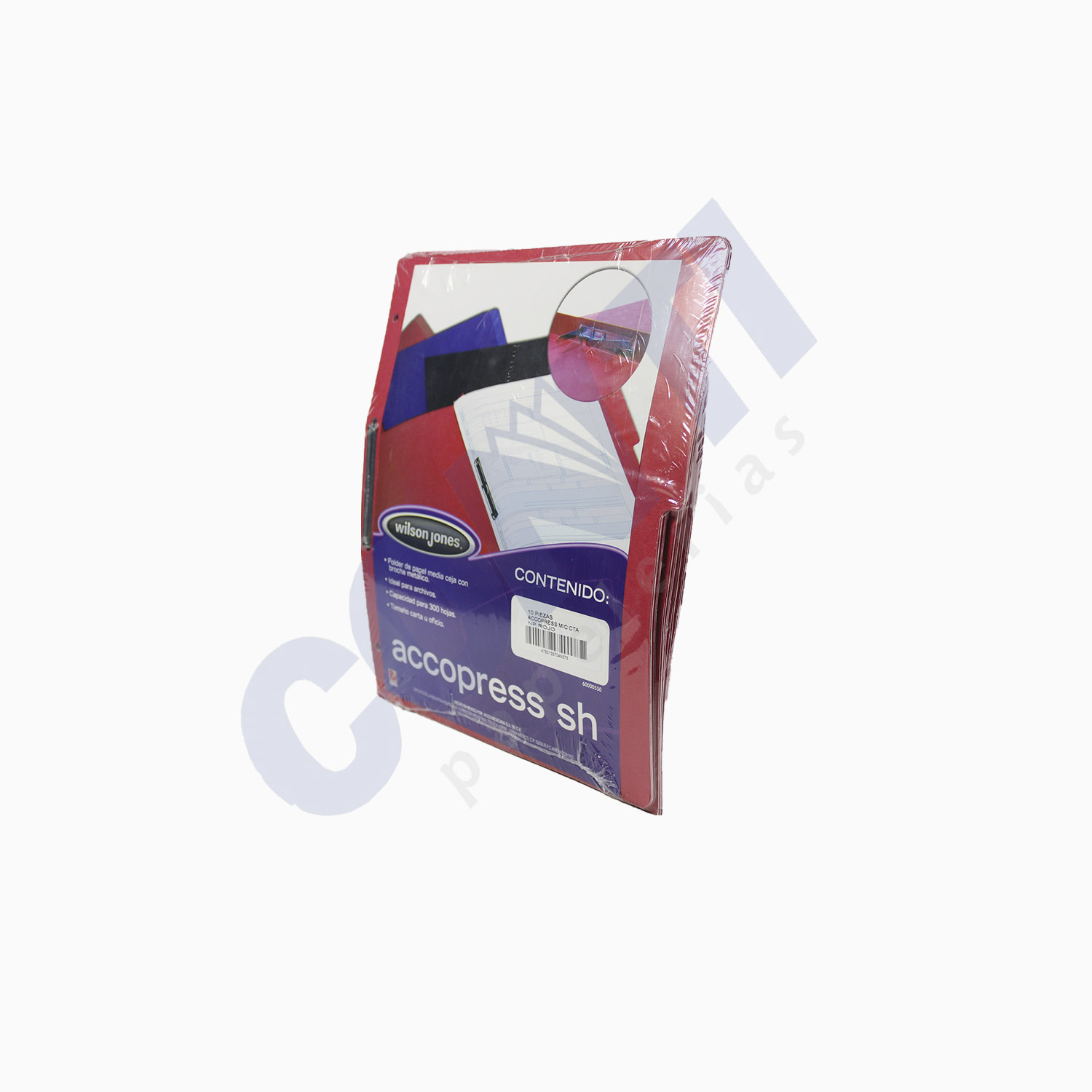 [3] Carpeta broche Accopress Wilson Jones Carta 300 hojas Rojo P4557