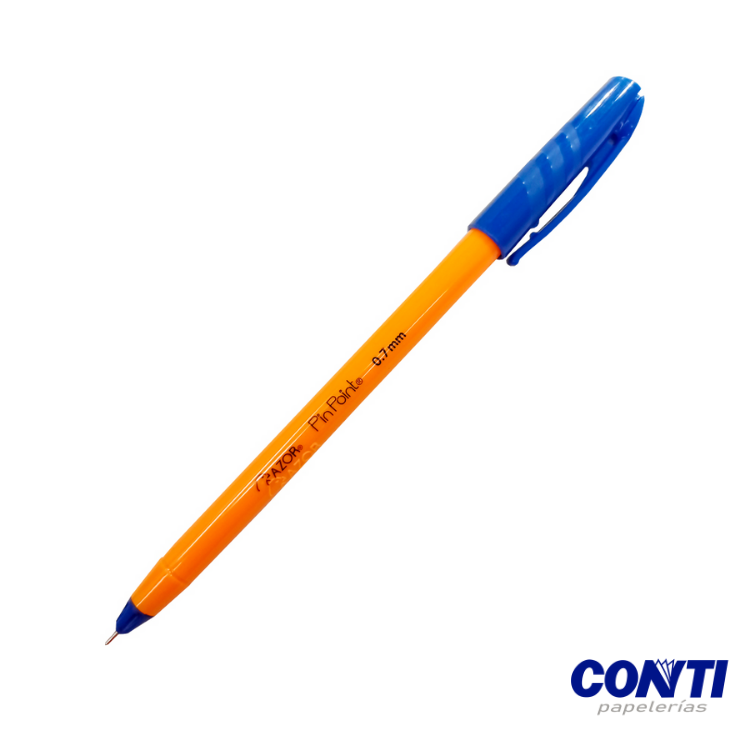 Bolígrafo punta fina Pin point Azor 0.7mm Azul 6820az