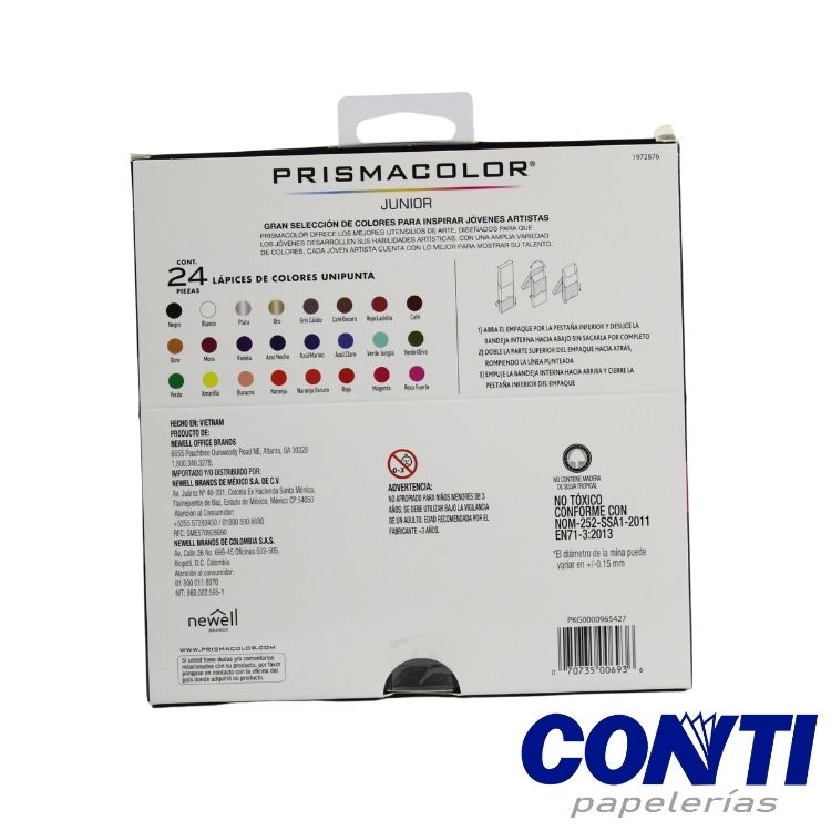 [6] Colores unipunta Junior Prismacolor Largos Multicolor C/24 2153020