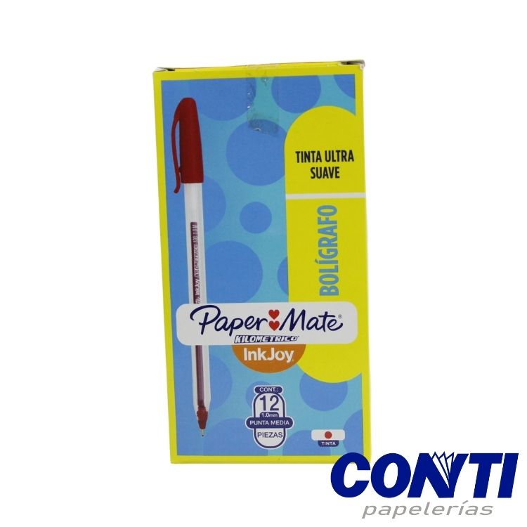 Bolígrafo punta media Kilometrico 100 Paper Mate 1 mm Rojo La3532