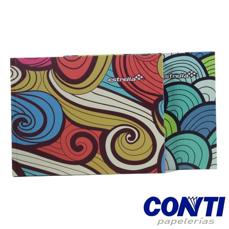 Cuaderno pasta dura 1/4 Raya Estrella Italiano 96 hojas Multicolor 0064