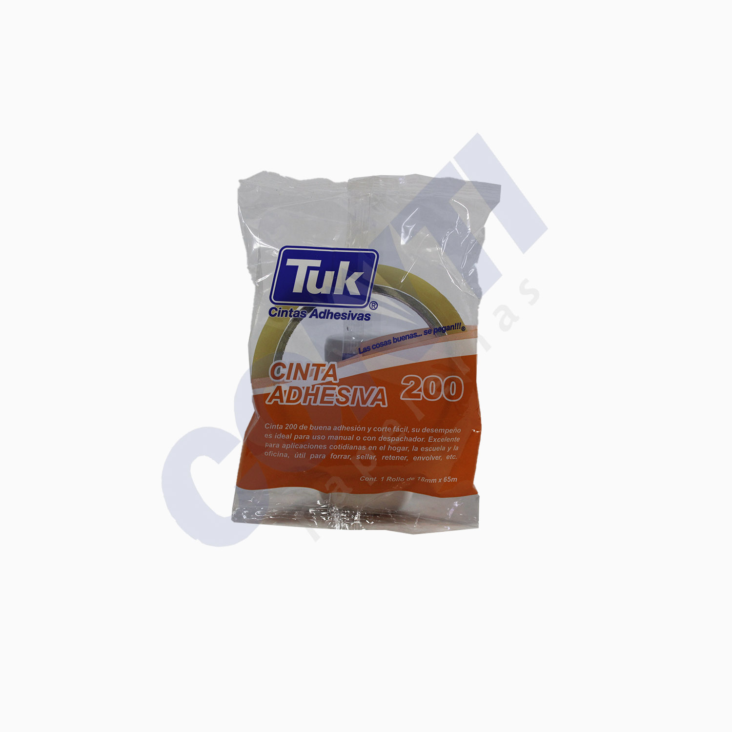 Cinta adhesiva Tuk 18mmx65m Transparente 200