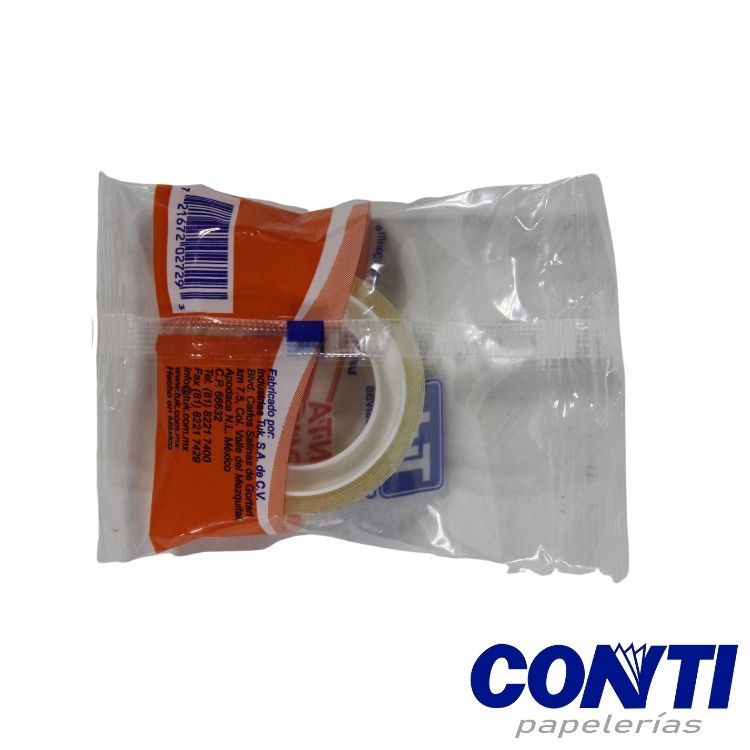 Cinta adhesiva Tuk 12mmx10m Transparente 200