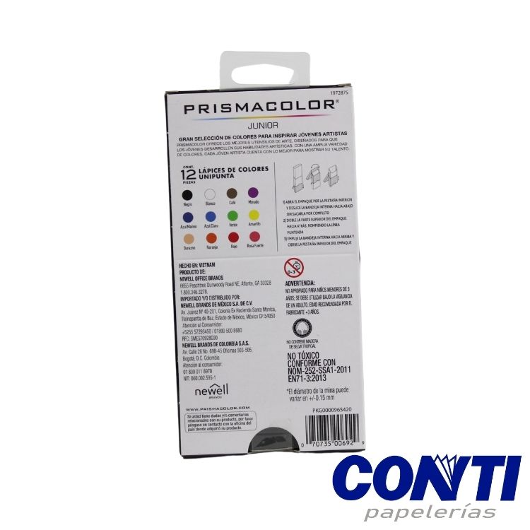 Colores unipunta Junior Prismacolor Largos Multicolor C/12 2153014