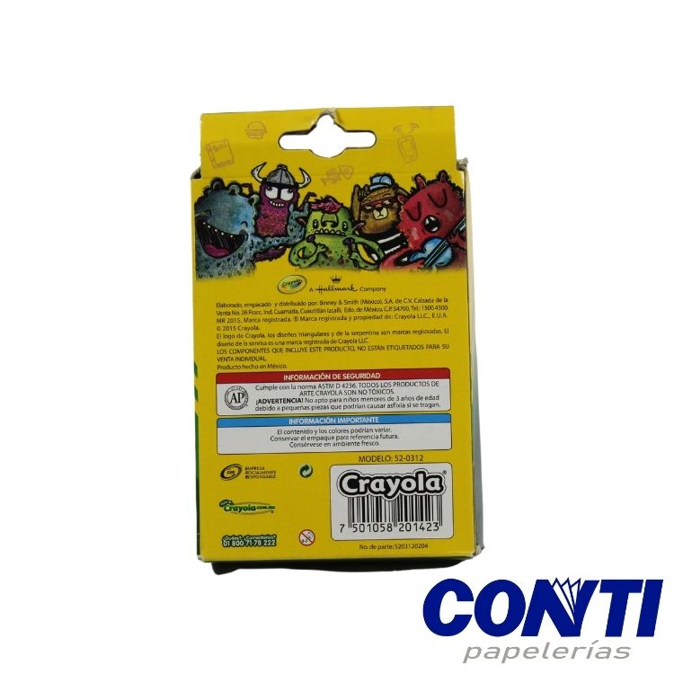 Crayón redondo No tóxico Bic Jumbo Multicolor C/12 520312