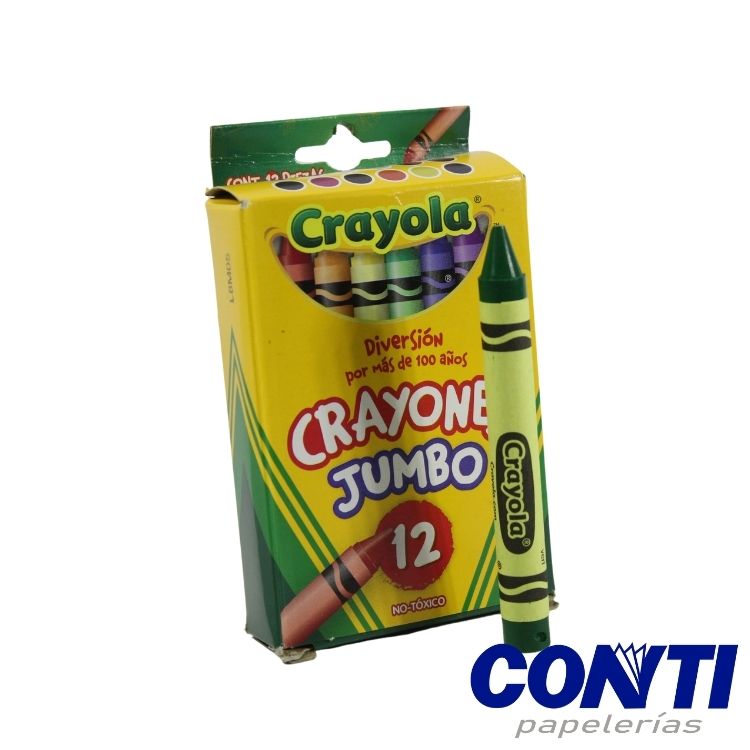 [3] Crayón redondo No tóxico Bic Jumbo Multicolor C/12 520312