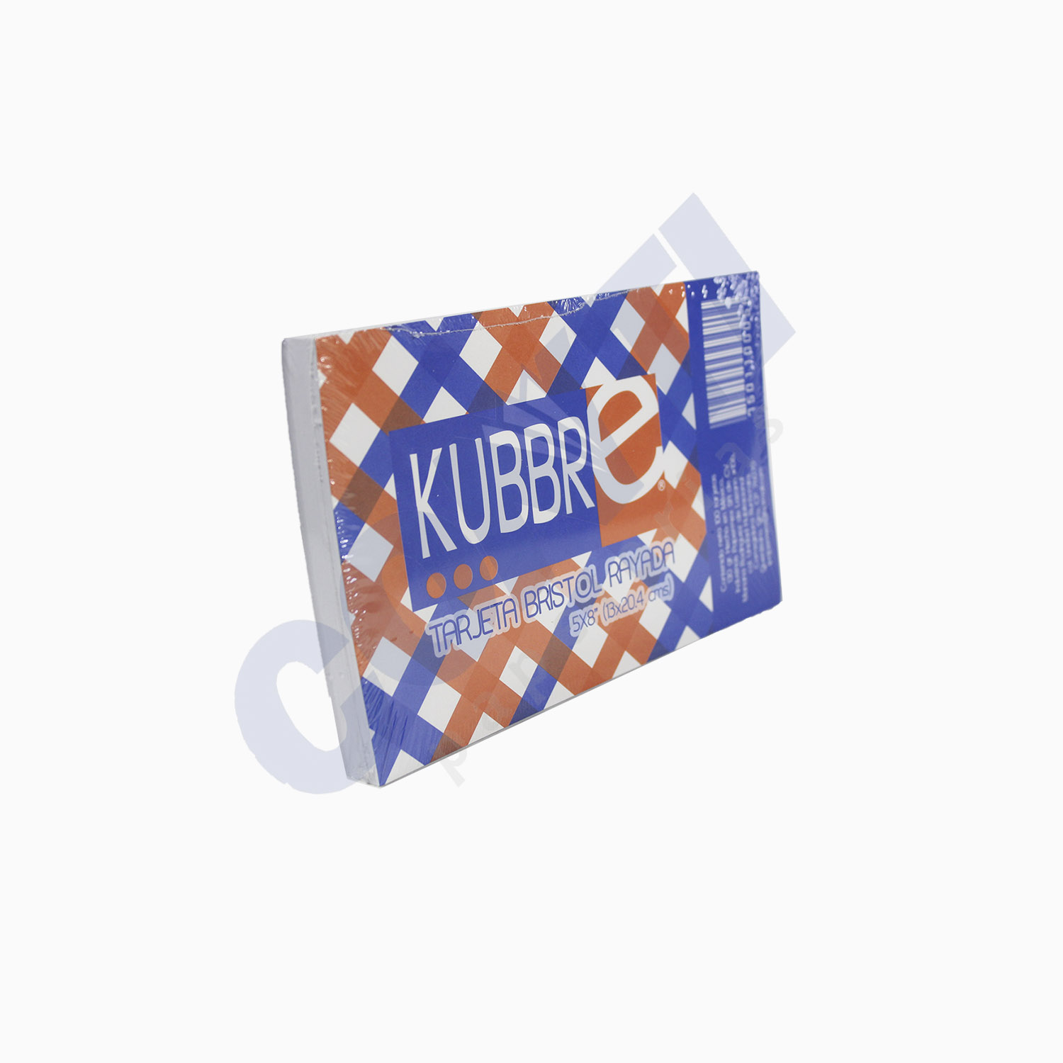 [3] Tarjeta bibliográfica Rayada Kubbre 5x8'' Blanca C/100