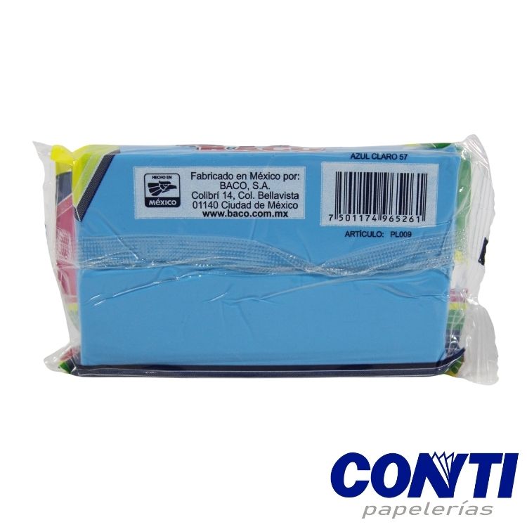 Plastilina Baco 180grs Azul claro 57
