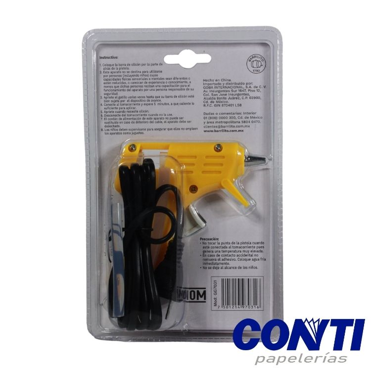 [3] Pistola de silicón Barrilito Chica C/1 Gg7031