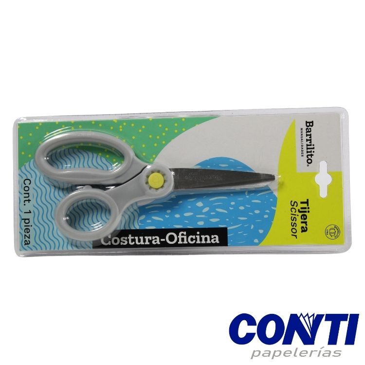 [3] Tijera costura y oficina Barrilito 6" Multicolor C/1 T6x