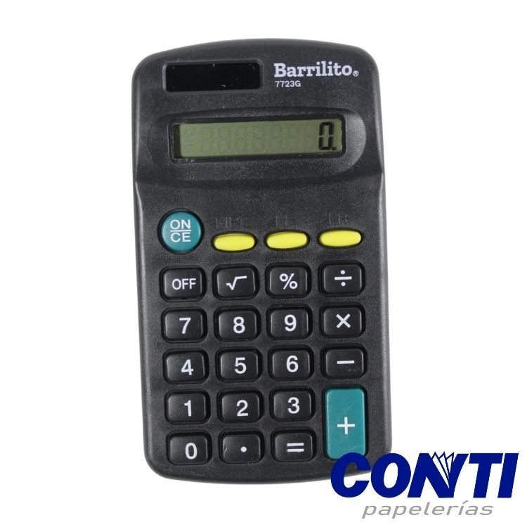 Calculadora bolsillo Barrilito 6x11 cm 8 dígitos 7723g