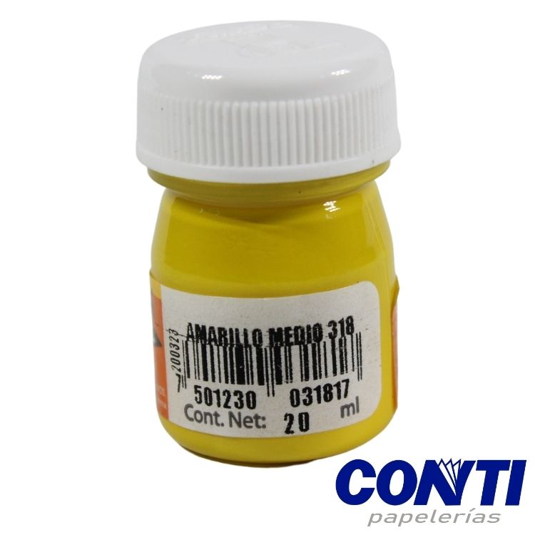 Pintura acrílica Politec 15ml/20mls Amarillo medio 318