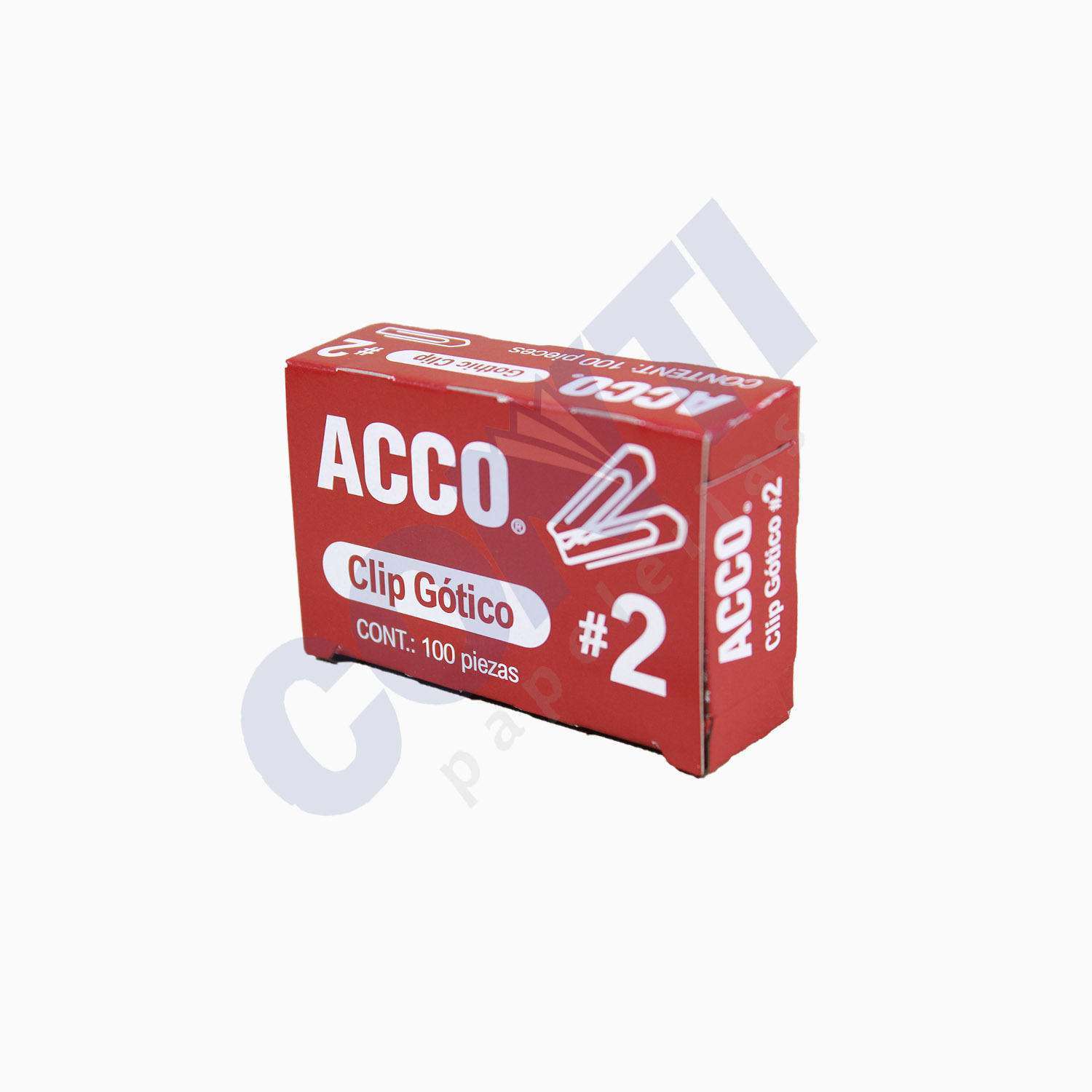 [3] Clip gótico Cuadrado Acco No 2 20 hojas C/100 P1690