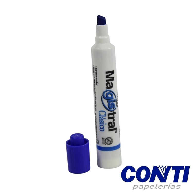 Marcador pizarrón punta cincel Magistral clásico Azor 6mm Azul 83403