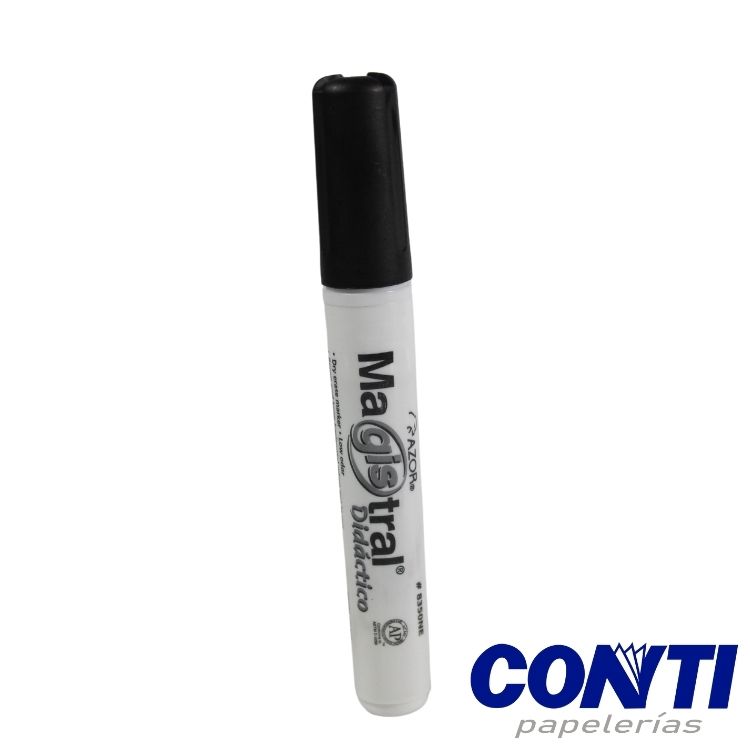 Marcador pizarrón fino Magistral didáctico Azor 2mm Negro 84001