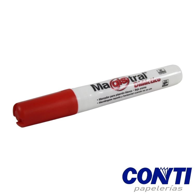 Marcador pizarrón fino Magistral didáctico Azor 2mm Rojo 84002