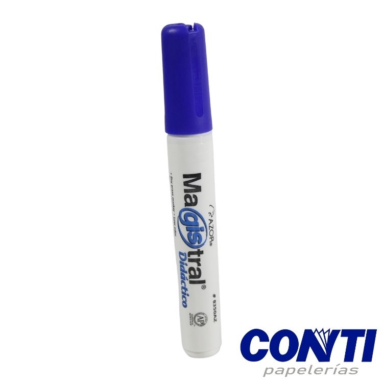 Marcador pizarrón fino Magistral didáctico Azor 2mm Azul 84003