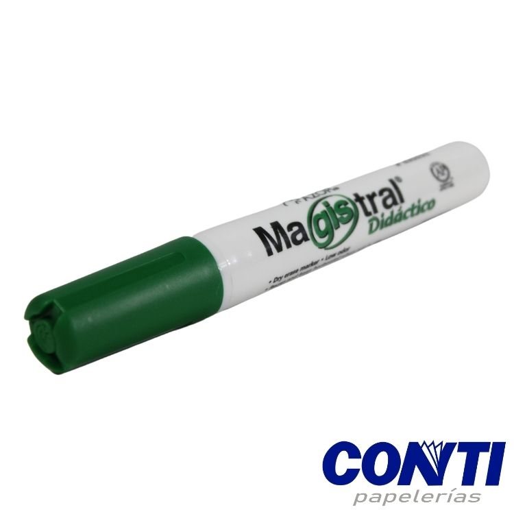 [3] Marcador pizarrón fino Magistral didáctico Azor 2mm Verde 84004