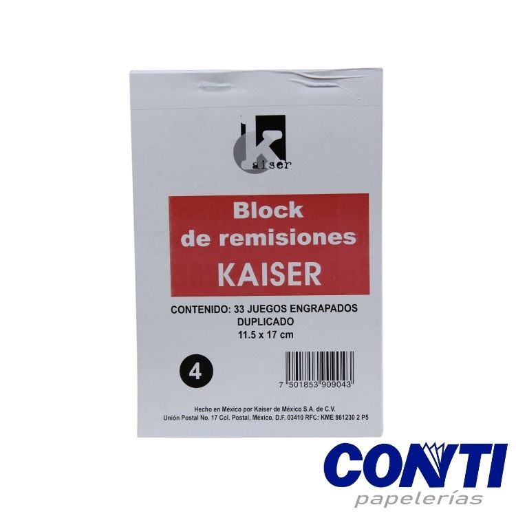 Remisión Duplicado Kaiser No.4 1/8