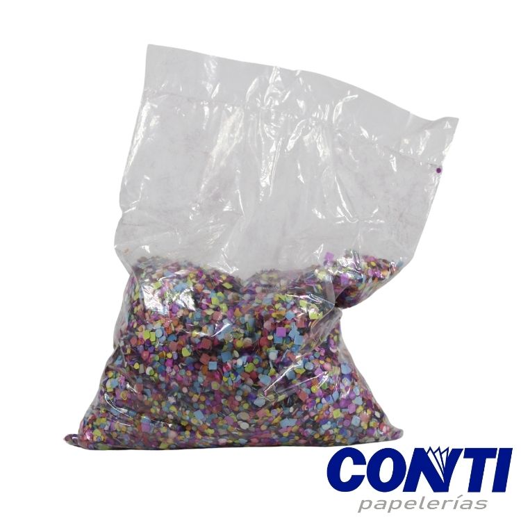 Confeti para fiesta Sin marca 300grs Multicolor