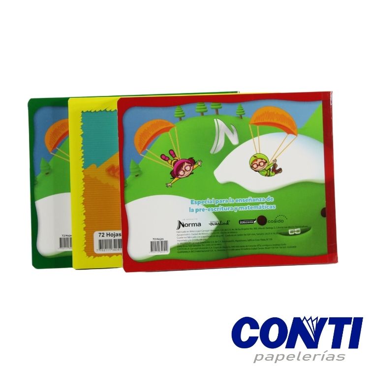 Cuaderno cosido Mi primer cuaderno cuadro alemán C14 Norma Italiano 72 Hojas Multicolor 834051