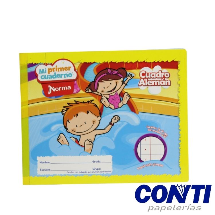 [3] Cuaderno cosido Mi primer cuaderno cuadro alemán C14 Norma Italiano 72 Hojas Multicolor 834051