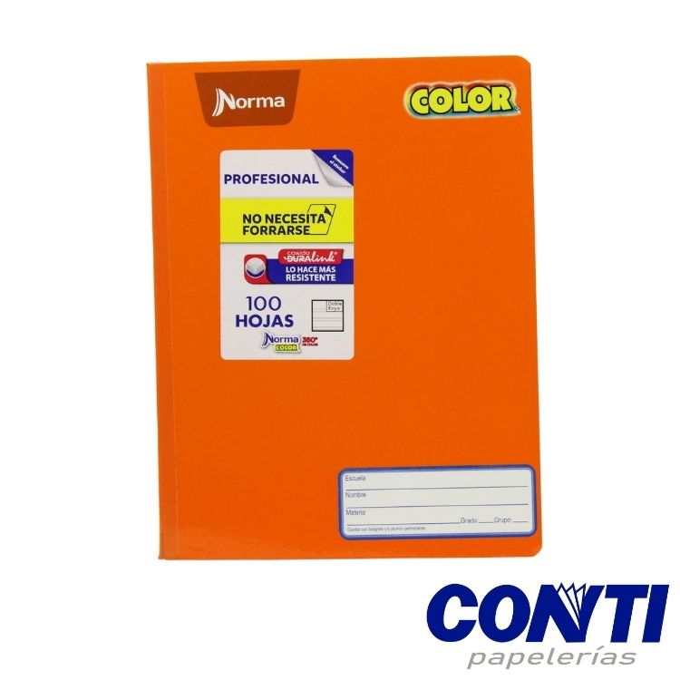 [3] Cuaderno cosido Color 360 doble raya Norma Profesional 100 Hojas Multicolor 581284