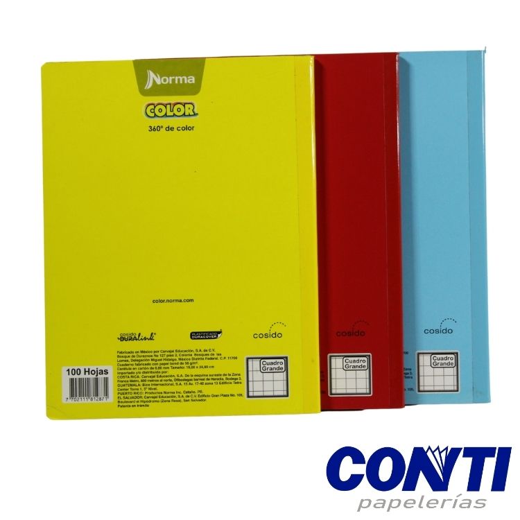 Cuaderno cosido Color 360 cuadro 7 Norma College 100 Hojas Multicolor 581287