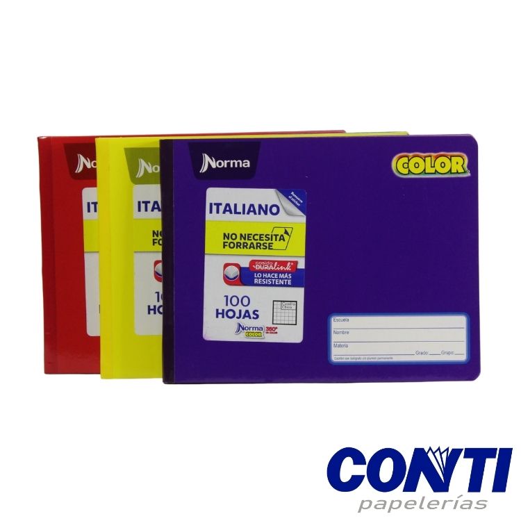 Cuaderno cosido Color 360 cuadro 5 Norma Italiano 100 hojas Multicolor 581296