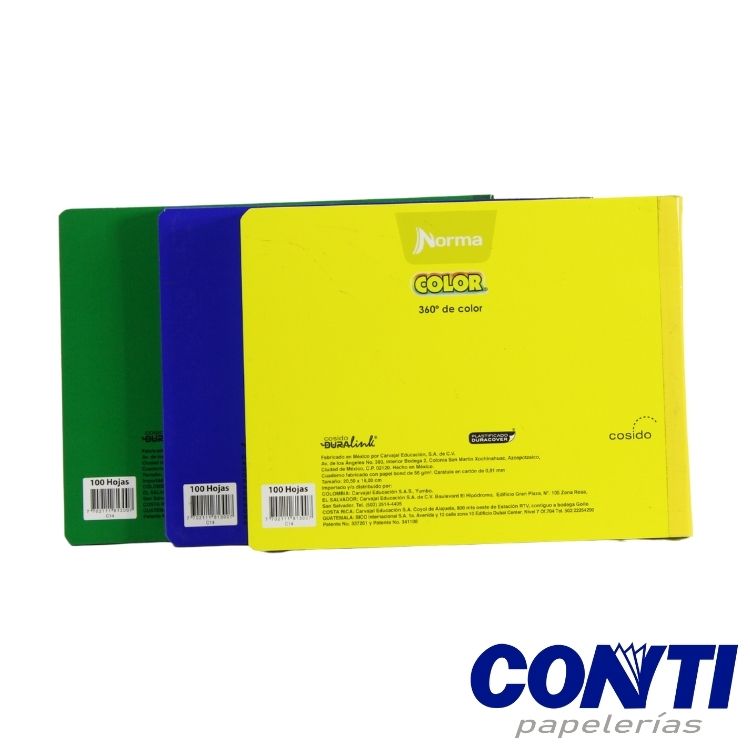 Cuaderno cosido Color 360 cuadro 7 Norma Italiano 100 Hojas Multicolor 581298
