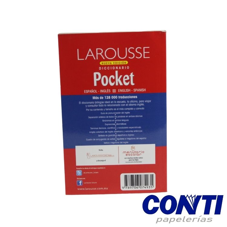 Diccionario inglés a español Pocket Larousse 1530