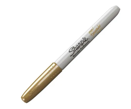 [8] Marcador permanente fino Sharpie Dorado metalico C/1 1823887