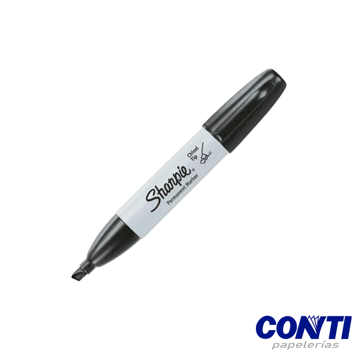 Marcador permanente punta cincel Chisel Sharpie Negro C/1 1939487