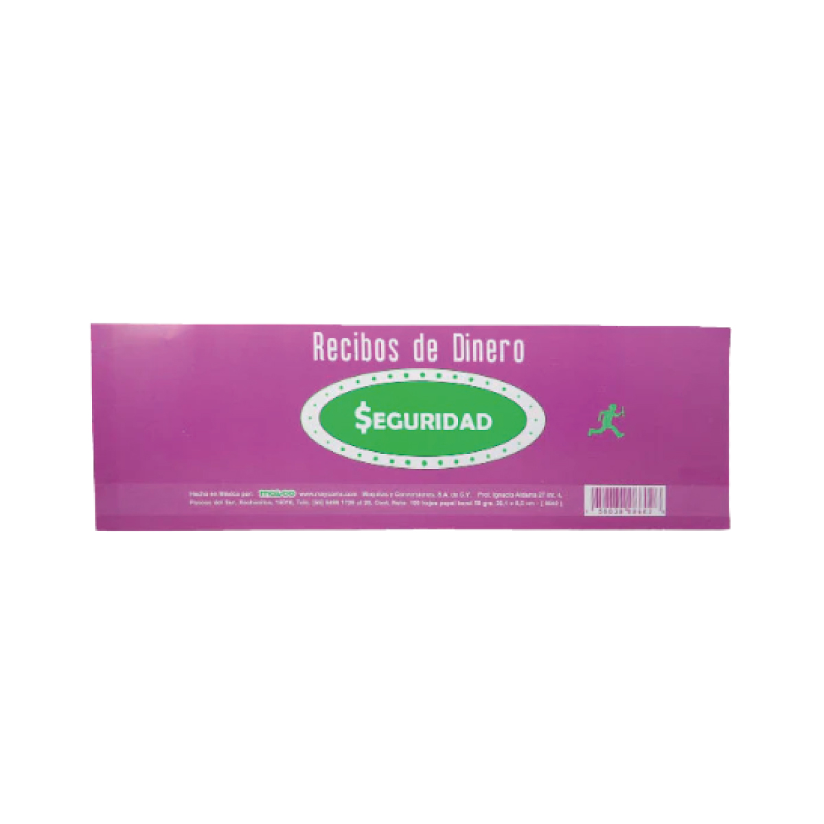 [4] Recibo de dinero C/talón Seguridad 26.1x8.5cm 100 hojas 8602