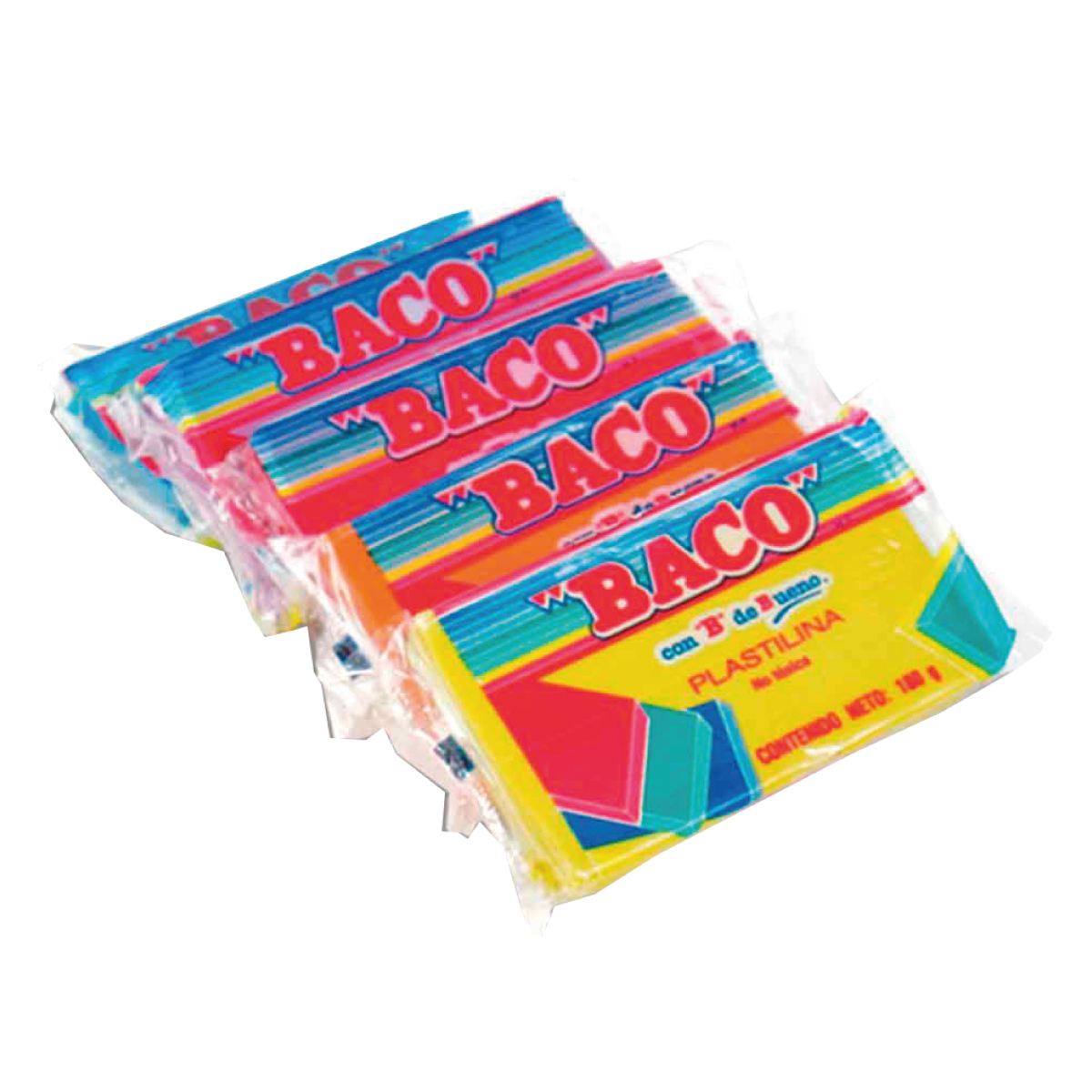 [4] Plastilina Baco 180grs Rojo 54