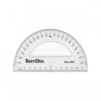 Transportador Barrilito 180° Multicolor C/1 180rt