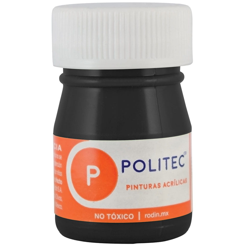 Pintura acrílica Politec 15ml/20mls Negro intenso 302