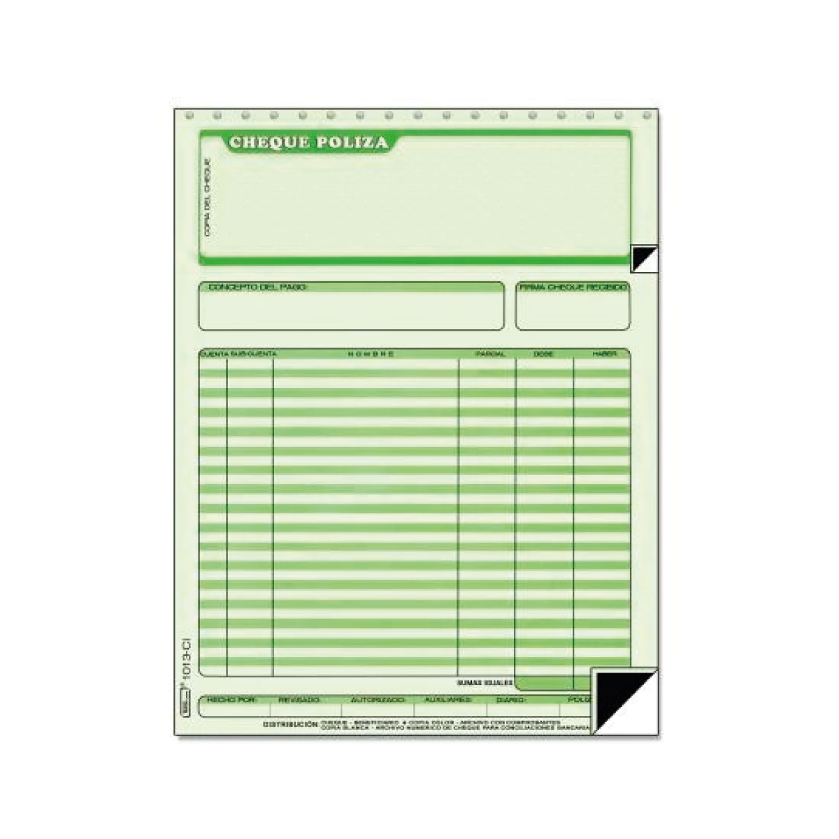 [5] Póliza cheques Printaform Carta 1013