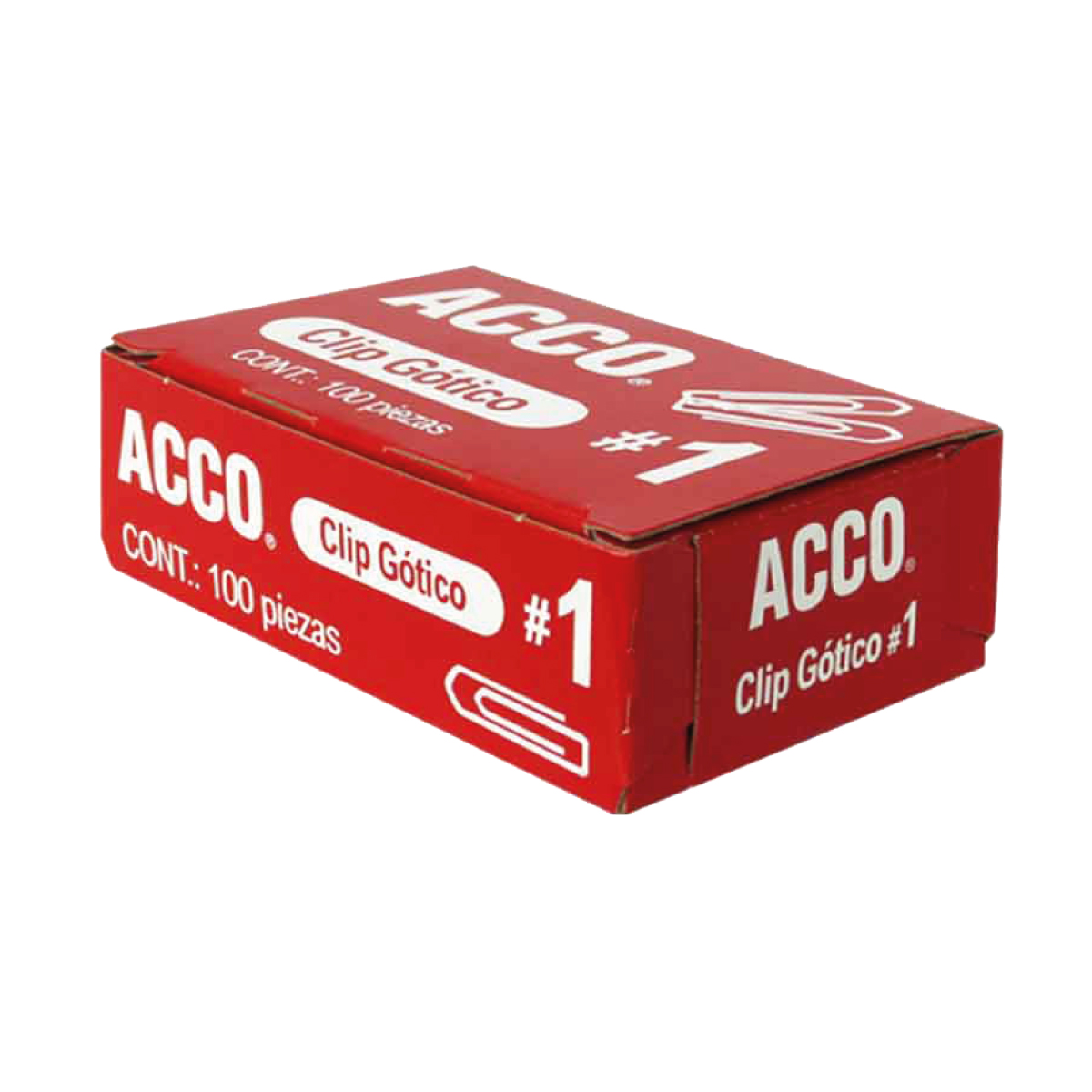 [4] Clip gótico Cuadrado Acco No 1 25 hojas C/100 P1680