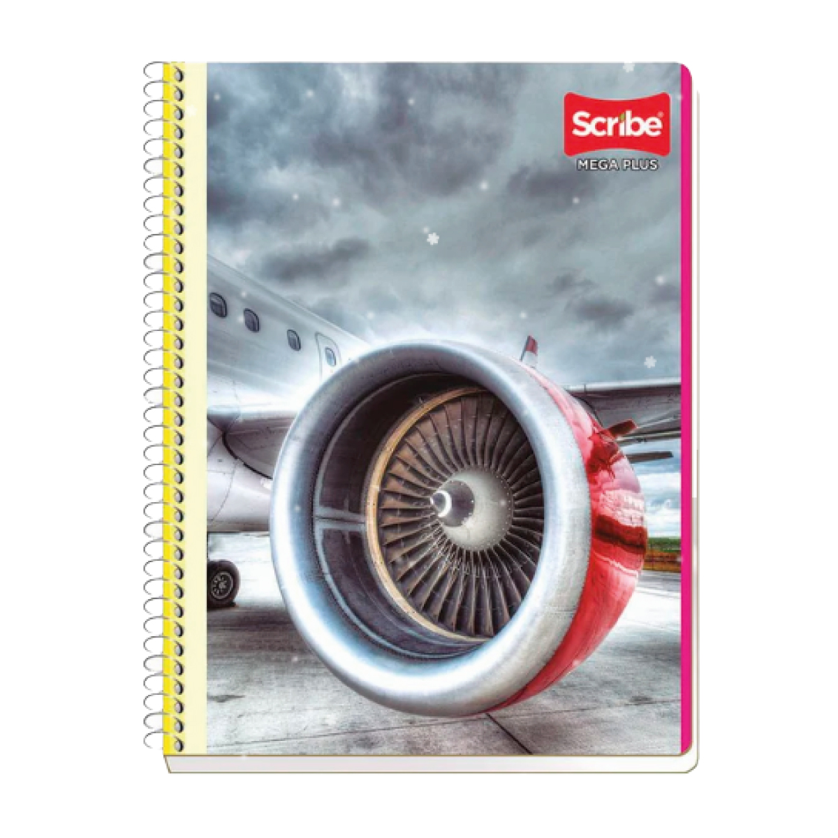 Cuaderno espiral Mega plus blanco Scribe Profesional 100 Hojas Multicolor 7511