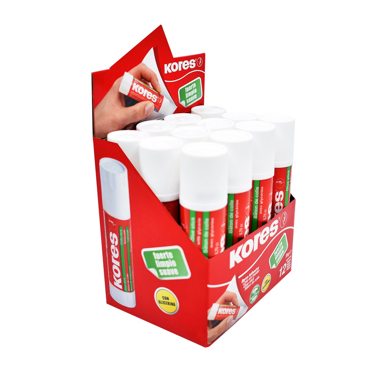[6] Lápiz adhesivo escolar Kores 20grs