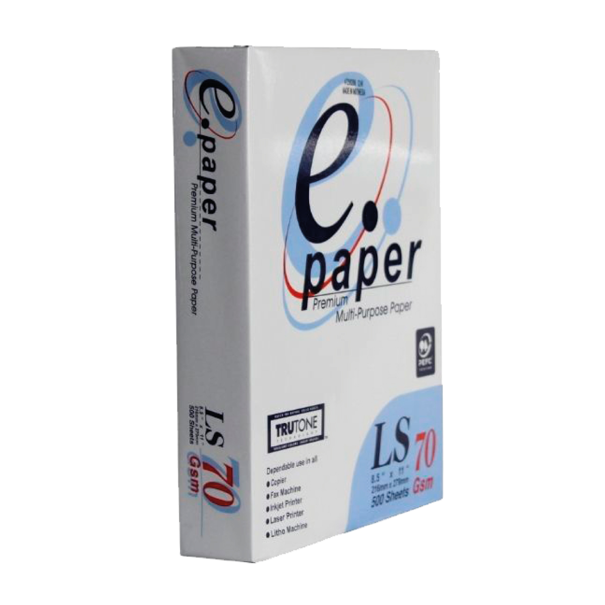 [4] Papel bond Epaper Carta 70grs Blanco 500 Hojas