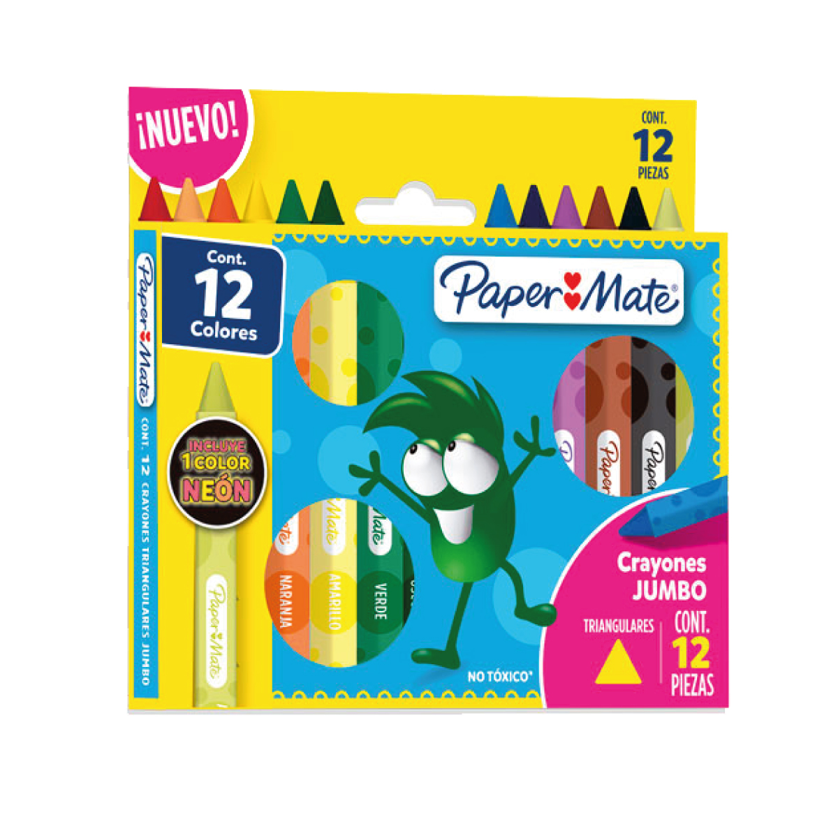 Crayón triangular Paper Mate Jumbo Multicolor C/12 2136743