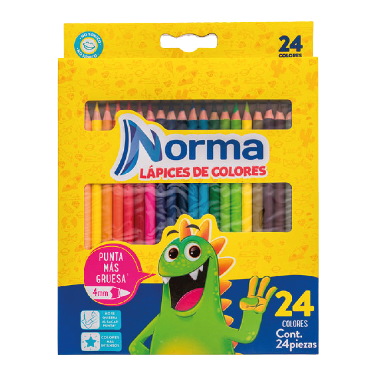 Colores unipunta redondos Norma Largos Multicolor C/24 547073