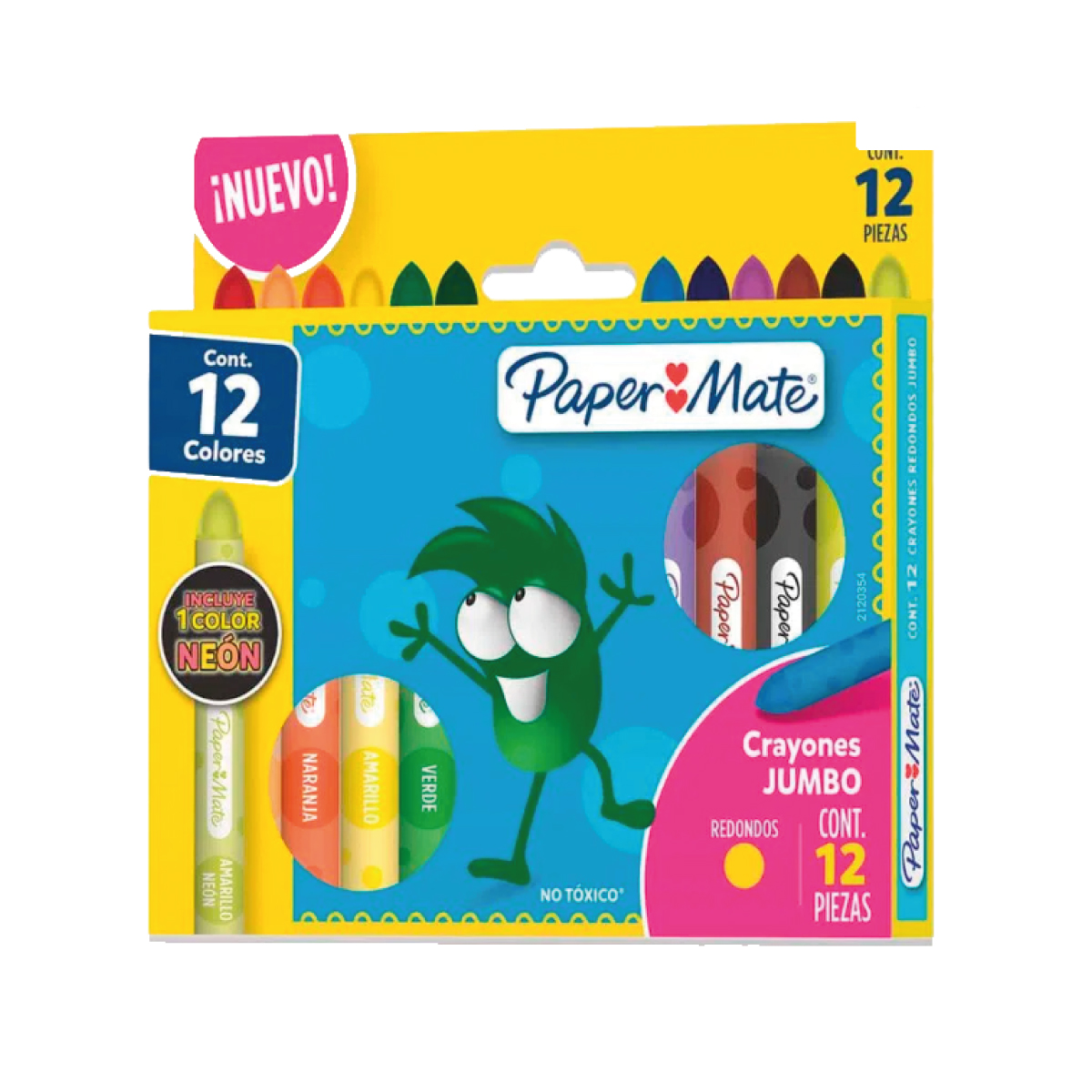 Crayón redondo Paper Mate Jumbo Multicolor C/12 2120354