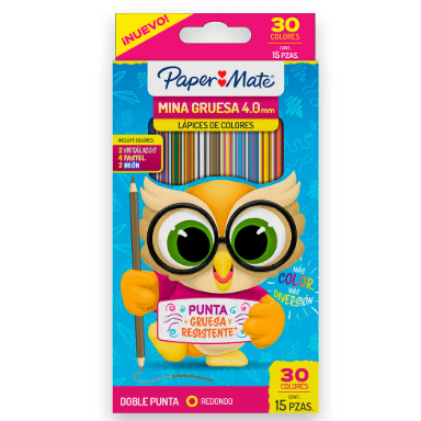 Colores doble punta redondos Paper Mate Largos 4mm Multicolor C/15x30 2182613